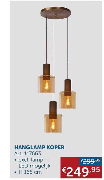 Zelfbouwmarkt Hanglamp koper aanbieding