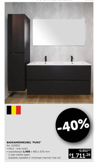 Zelfbouwmarkt Badkamermeubel aanbieding