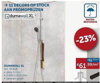 Zelfbouwmarkt Dumawall xl aanbieding