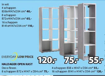 Jysk Haldager Open Kast aanbieding