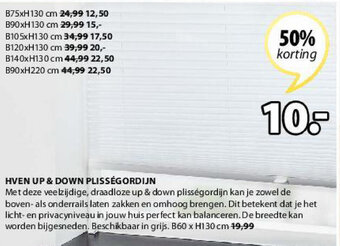 Jysk Hven Up & Down Plisségordijn aanbieding