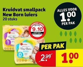 Kruidvat Kruidvat smallpack new born luiers aanbieding