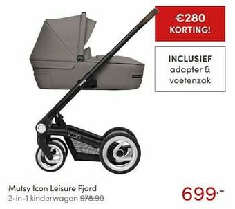 Baby & Tiener Mutsy icon leisure fjord 2-in-1 kinderwagen aanbieding