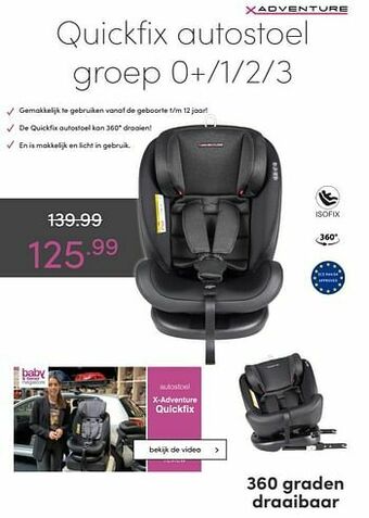 Baby & Tiener Quickfix autostoel aanbieding