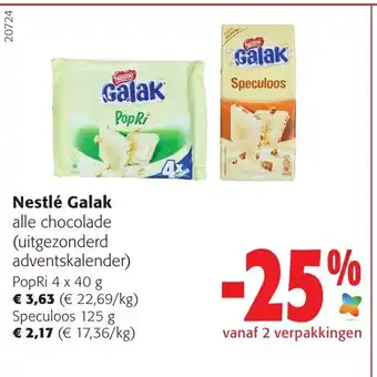 Colruyt Nestle Galak PopRi 4 x 40 g of Speculoos 125g aanbieding