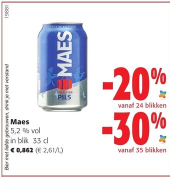 Colruyt Maes 5,2% vol in blik 33 cl aanbieding
