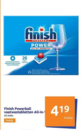 Action Finish powerball vaatwastabketten allinone aanbieding