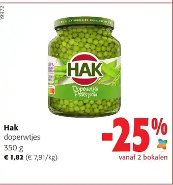 Colruyt Hak Doperwtjes 350 g aanbieding