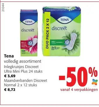 Tena Inlegkruisjes Discreet Ultra Mini Plus 24 stuks