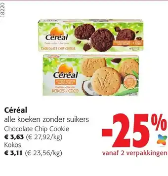 Colruyt Cereal Chocolate Chip Cookie / Kokos aanbieding