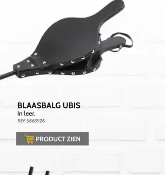 Blaasbalg ubis in leer
