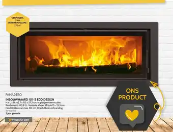 Brico Inbouwhaard 101-S eco design 9kW 270m³ aanbieding