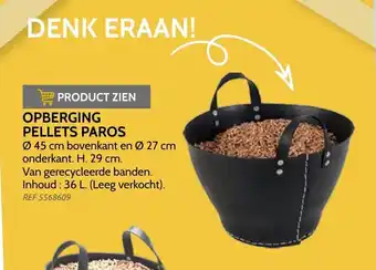 Brico Opberging pellets paros aanbieding