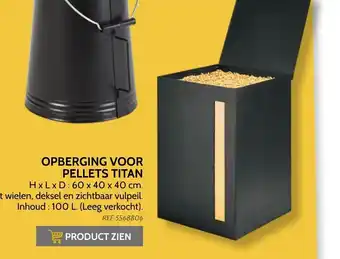Opberging voor pellets titan
