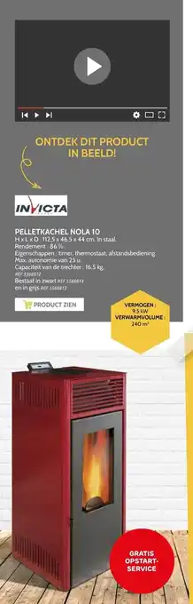 Brico Invicta pelletkachel nola 10 aanbieding