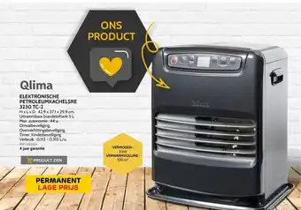 Brico Qlima elektrische petroleumkachelsre 3230 TC-2 aanbieding