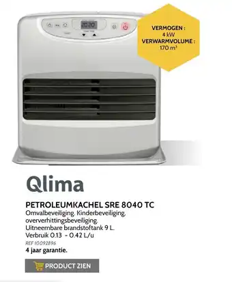 Brico Qlima petroleumkachelsre 8040 TC aanbieding