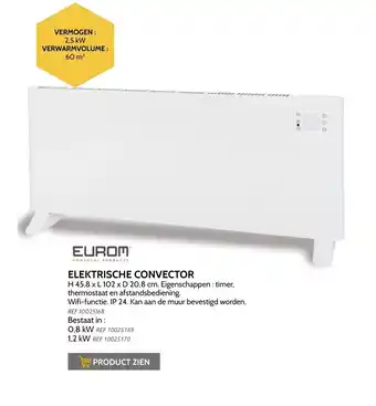Brico Eurom elektrische convector aanbieding