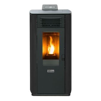 Brico Qlima pelletkachel fiorina 74-s line 7,45kw zwart aanbieding
