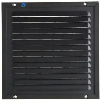 GAMMA Renson schoepenrooster met muggengaas 200x200 mm aluminium zwart aanbieding