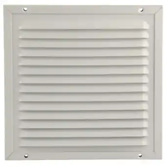 GAMMA Renson opbouw schoepenrooster met kader en muggengaas 200x200 mm aluminium wit aanbieding