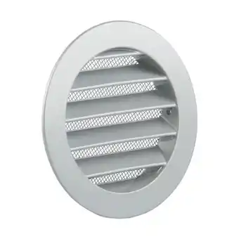 GAMMA Renson inbouw schoepenrooster met muggengaas ø100 mm aluminium grijs aanbieding
