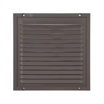 GAMMA Renson opbouw schoepenrooster met kader en muggengaas 150x150 mm aluminium antraciet aanbieding