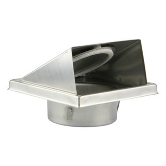 GAMMA Renson inbouw dampkaprooster met kap ø100 mm inox aanbieding