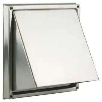 GAMMA Renson inbouw dampkaprooster met kap ø125 mm inox aanbieding