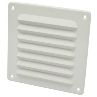 GAMMA Sanivesk schoepenrooster 155x155 mm aluminium wit aanbieding