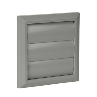GAMMA Ivc air overdrukrooster met lamellen 125 x 125mm grijs aanbieding