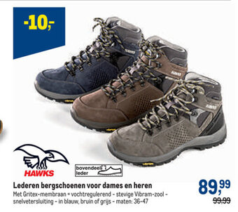 Makro Hawks lederen bergschoenen voor dames en heren aanbieding