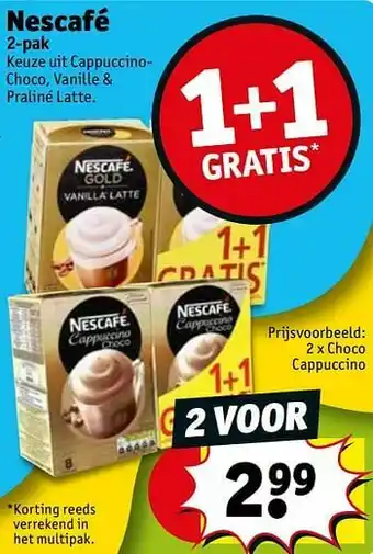 Kruidvat Choco cappuccino aanbieding