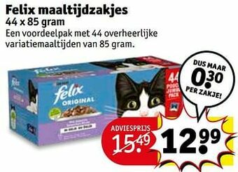 Kruidvat Felix maaltijdzakjes aanbieding