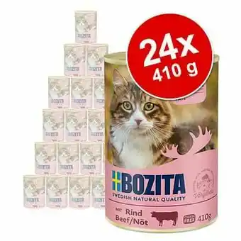 Zooplus 24x410g Rund Bozita Kattenvoer aanbieding