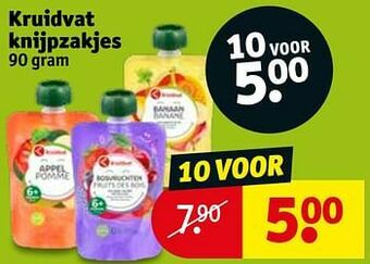 Kruidvat Kruidvat knijpzakjes aanbieding