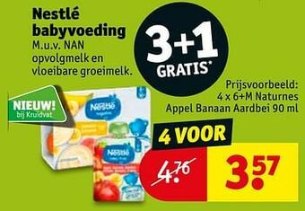 Kruidvat Naturnes appel banaan aardbei aanbieding