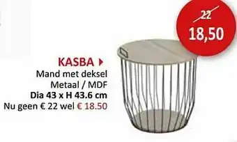 Kasba mand met deksel