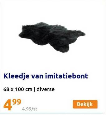 Action Kleedje van imitatiebont aanbieding