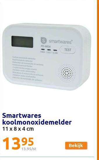 Action Smartwares koolmonoxidemelder aanbieding