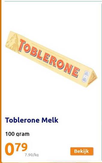 Action Toblerone melk aanbieding