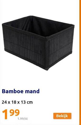 Action Bamboe mand aanbieding