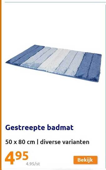 Action Gestreepte badmat aanbieding