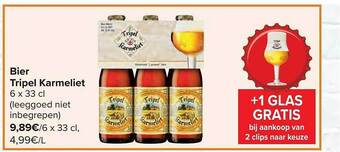 Carrefour Bier tripel karmeliet aanbieding