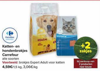 Katten en hondenbrokjes