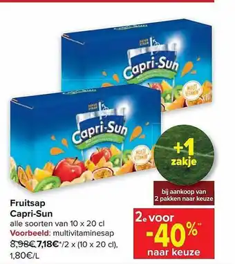 Carrefour Fruitsap caprisun aanbieding