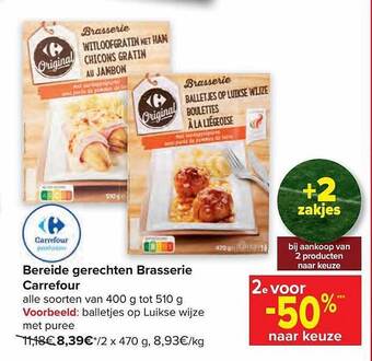 Carrefour Bereide gerechten brasserie aanbieding
