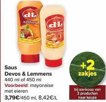 Carrefour Saus devos & lemmens mayonaise aanbieding