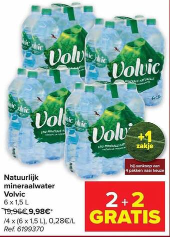 Carrefour Natuurlijk mineraalwater volvic aanbieding