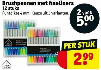 Brushpennen met fineliners